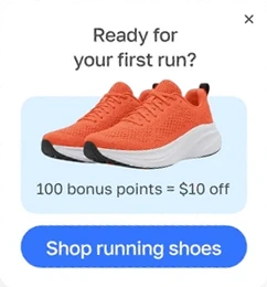 In-app pop-up: ready for your first run