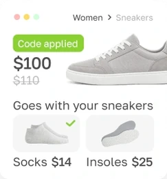 Personal price $100 with the code applied, plus socks and insoles