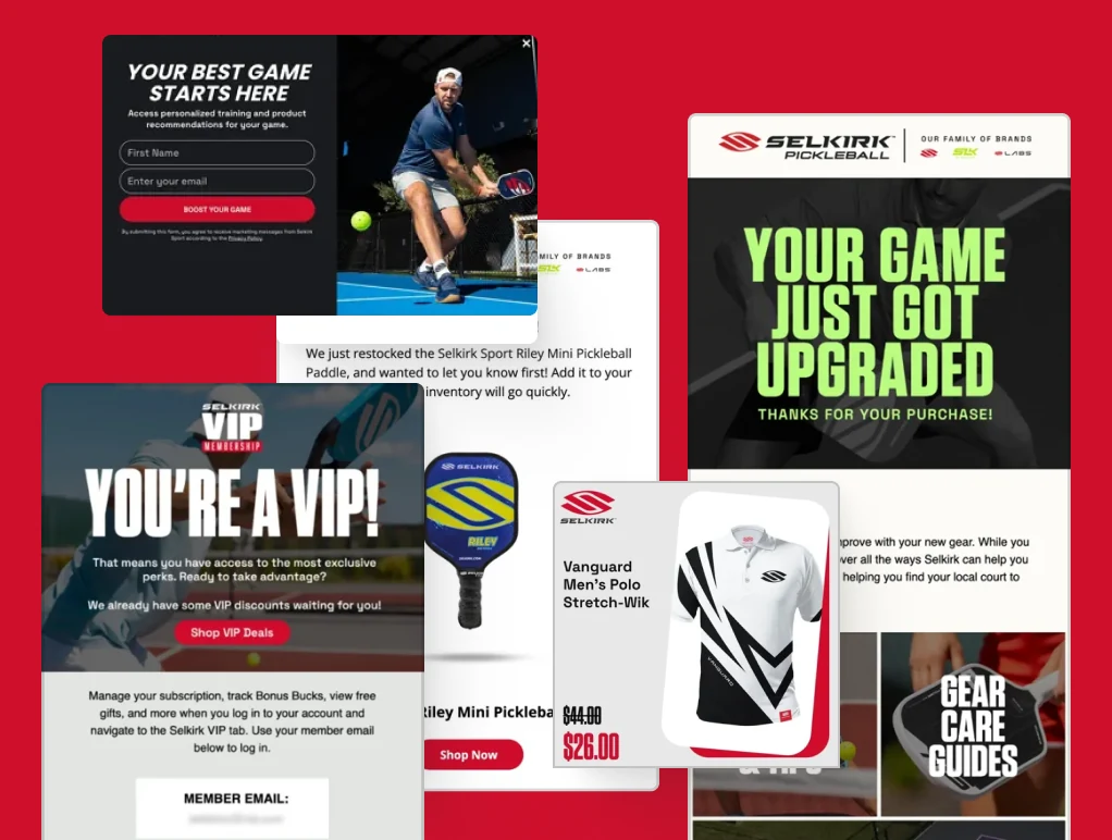 Selkirk emails, ads and popup
