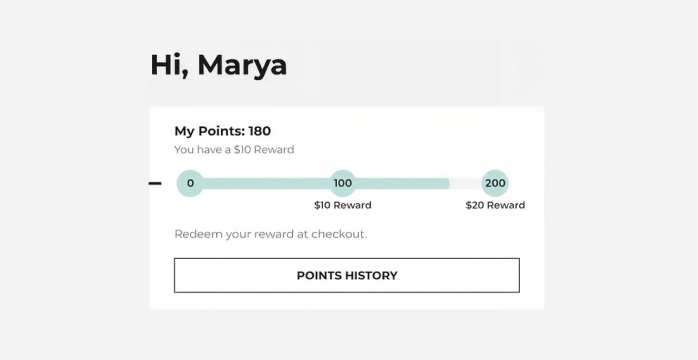 JOLYN loyalty account with points and rewards
