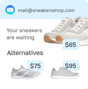 Email&nbsp;+&nbsp;Product recommendations