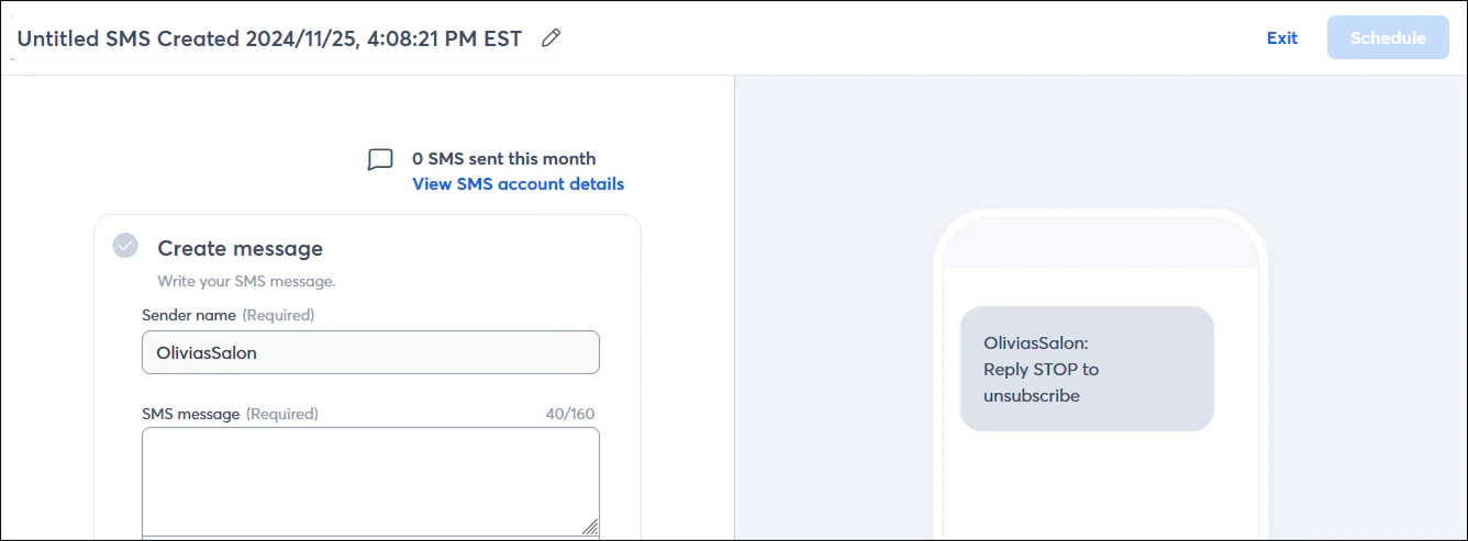 Message creation in Constant Contact