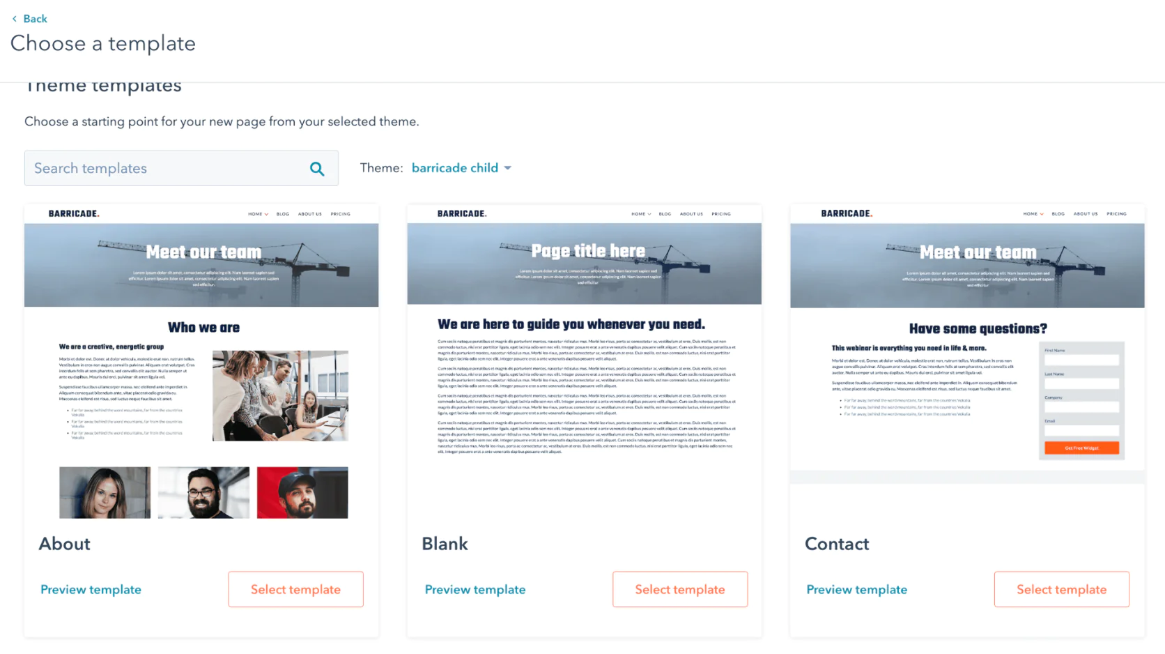 Image HubSpot’s landing page templates
