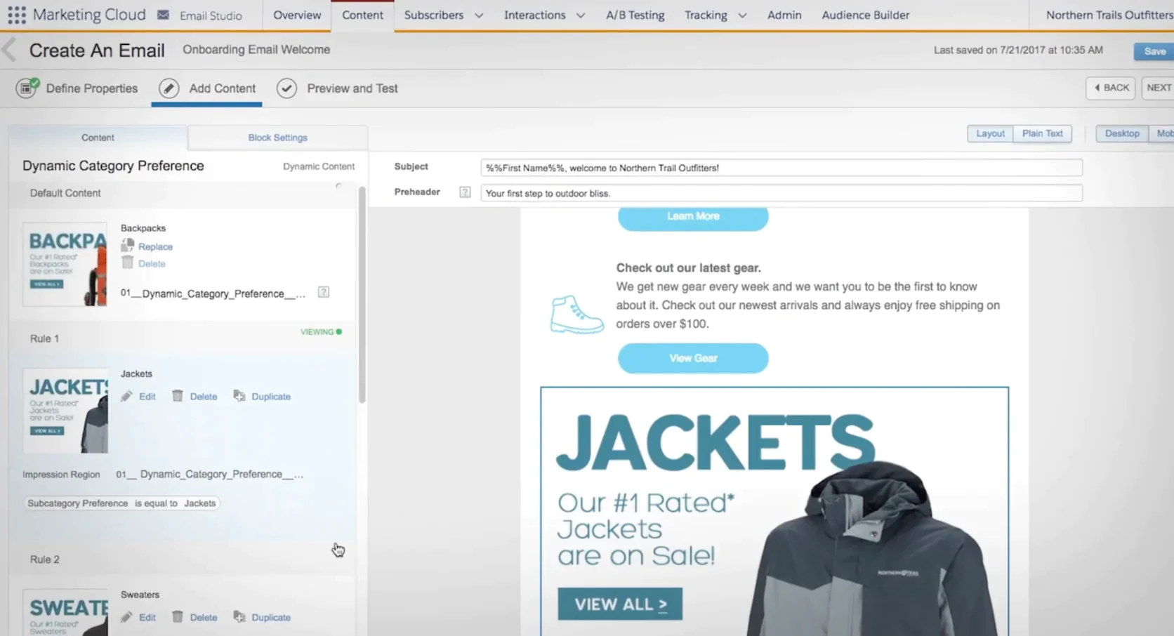 Image Salesforce Marketing Cloud’s email builder