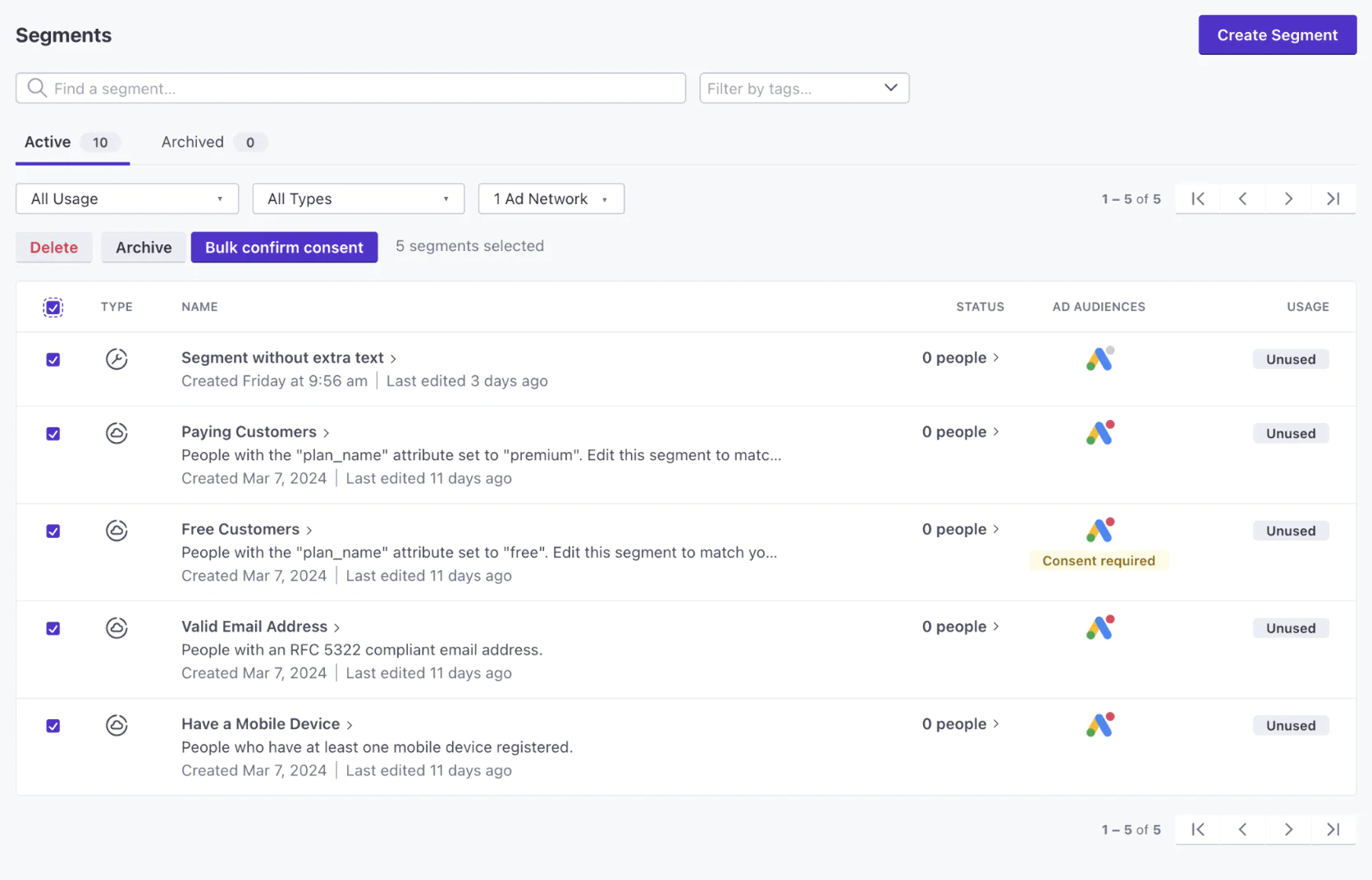 Image Customer.io’s ad audience management