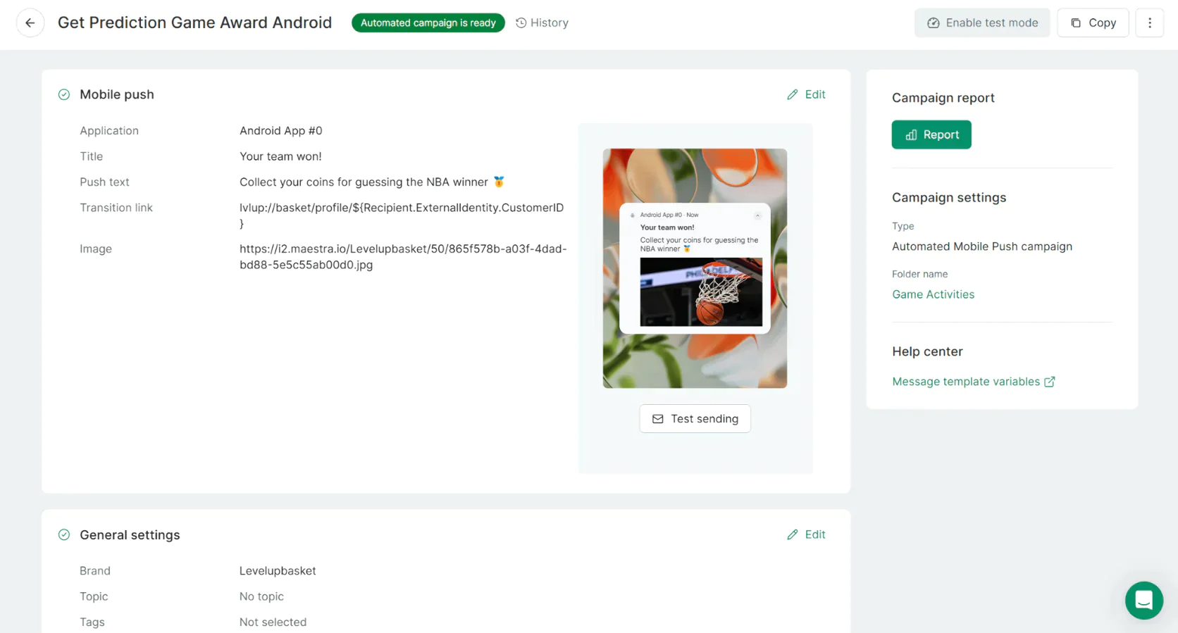 Image Maestra’s mobile push builder
