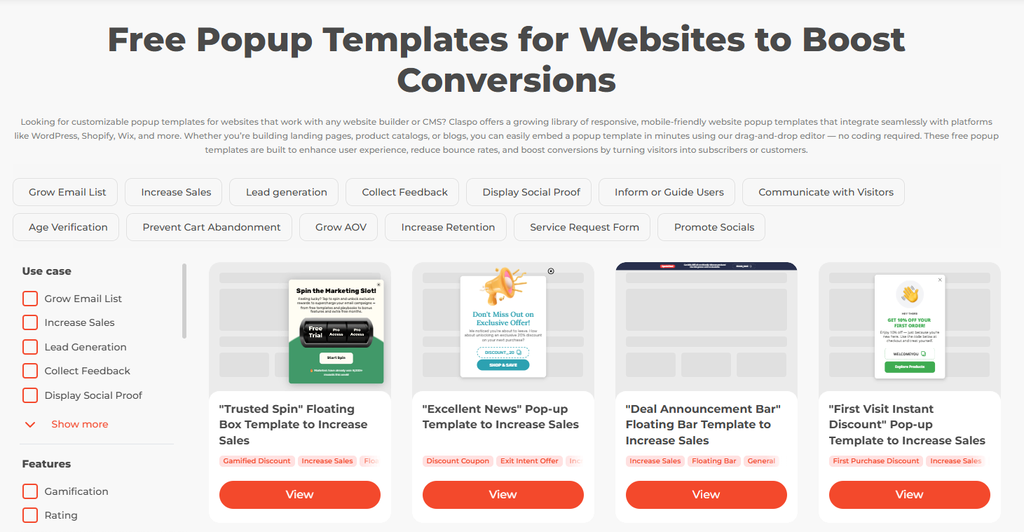 Claspo template library
