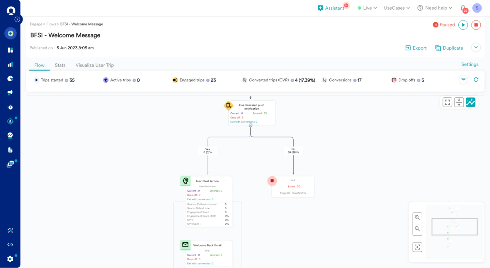 Image MoEngage’s flow builder