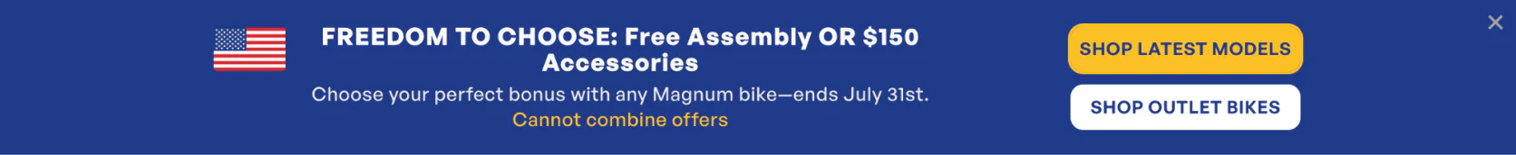 Returning customers see the promotion with direct links to shop