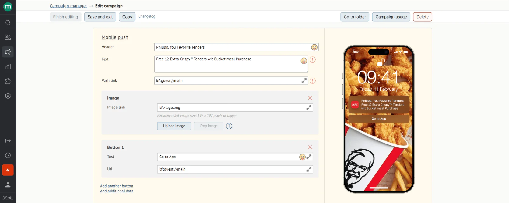 Image Push notifications in Maestra