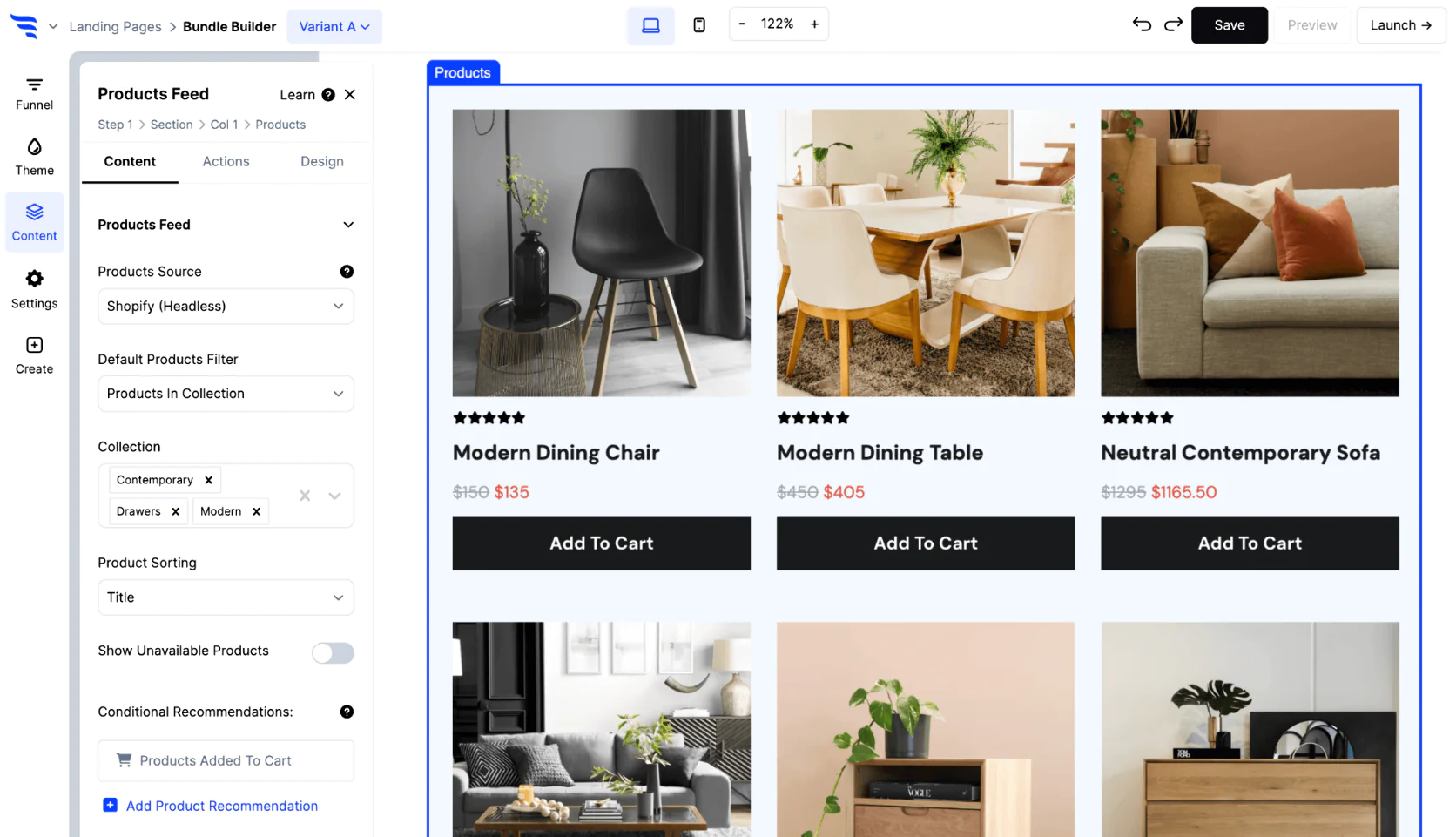 ConvertFlow's product recommendation filter