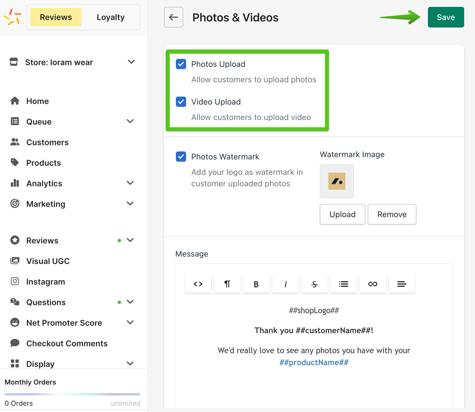 Stamped.io: enabling the photo/video upload feature