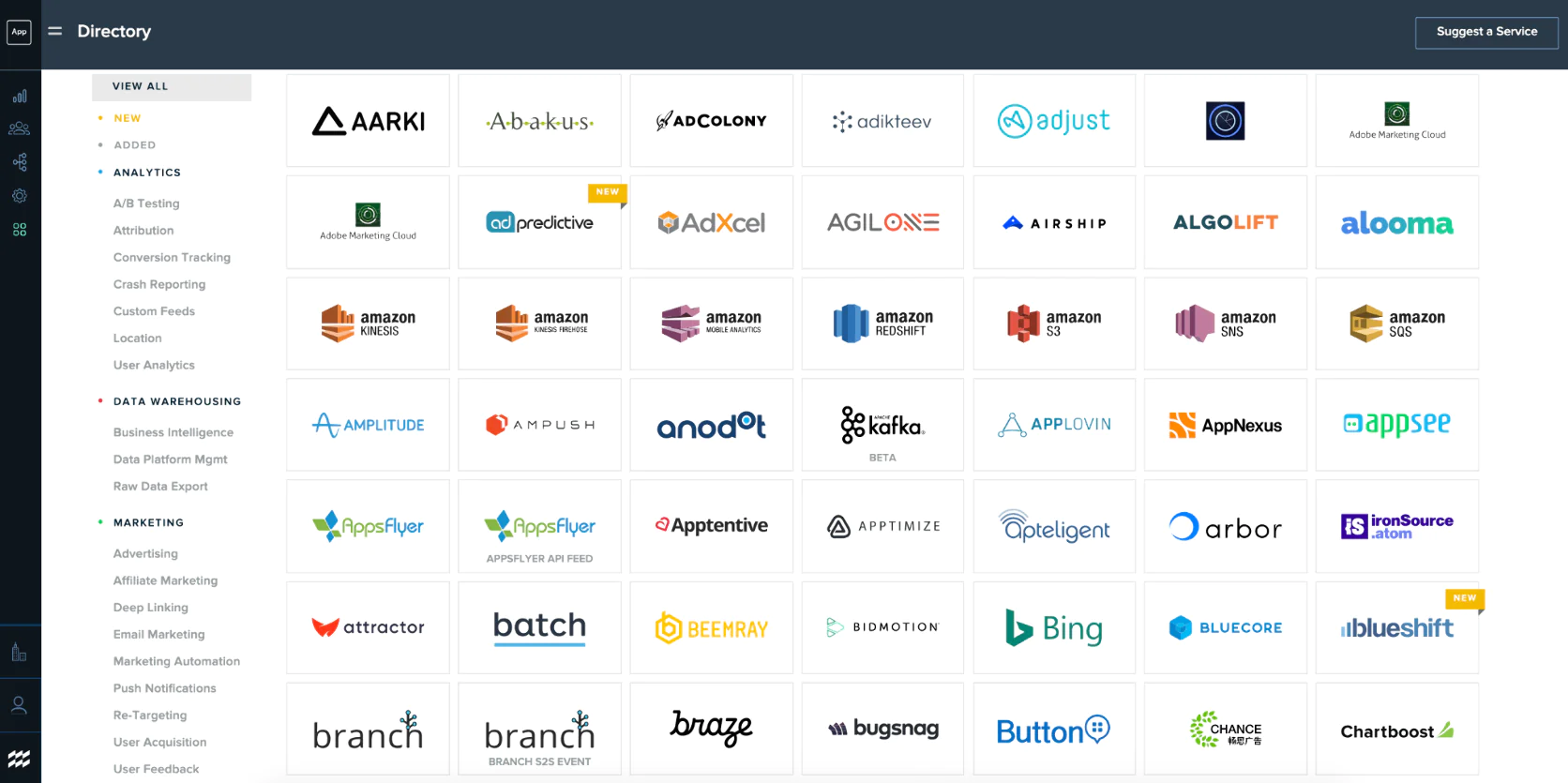 Image mParticle’s pre-built integrations