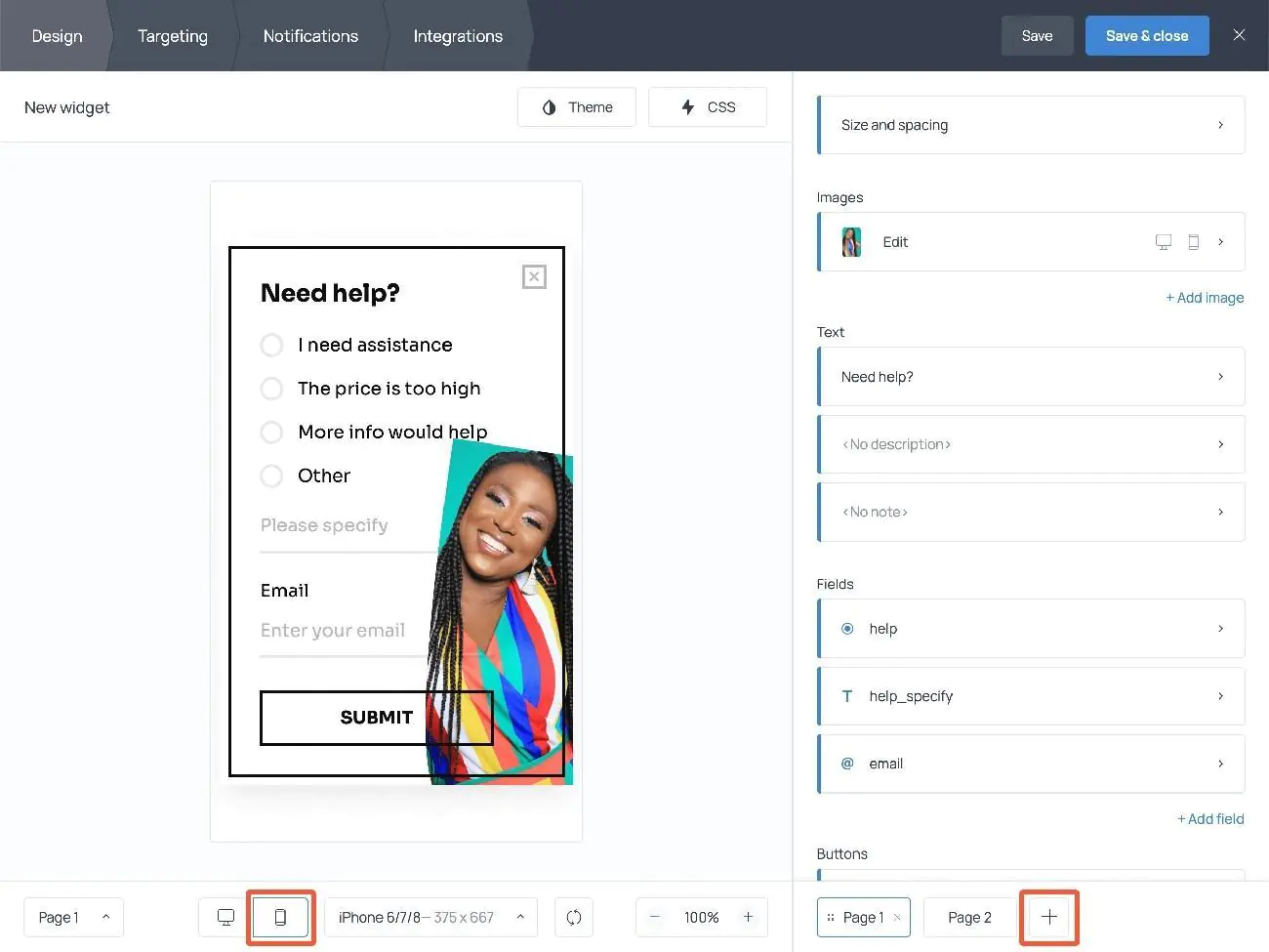 Editing in Getsitecontrol