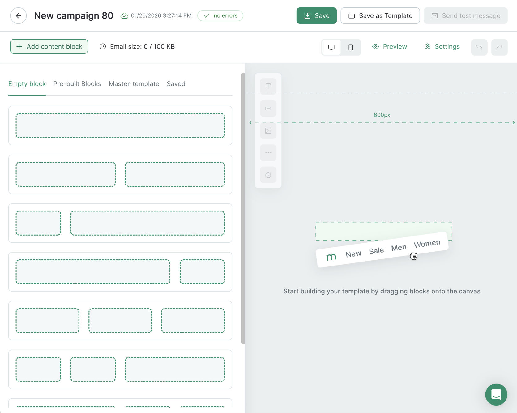 Flexible blocks in the email editor are now available — plus custom fonts, no-code personalized prices, built-in typography tools, and a new configurable unsubscribe page