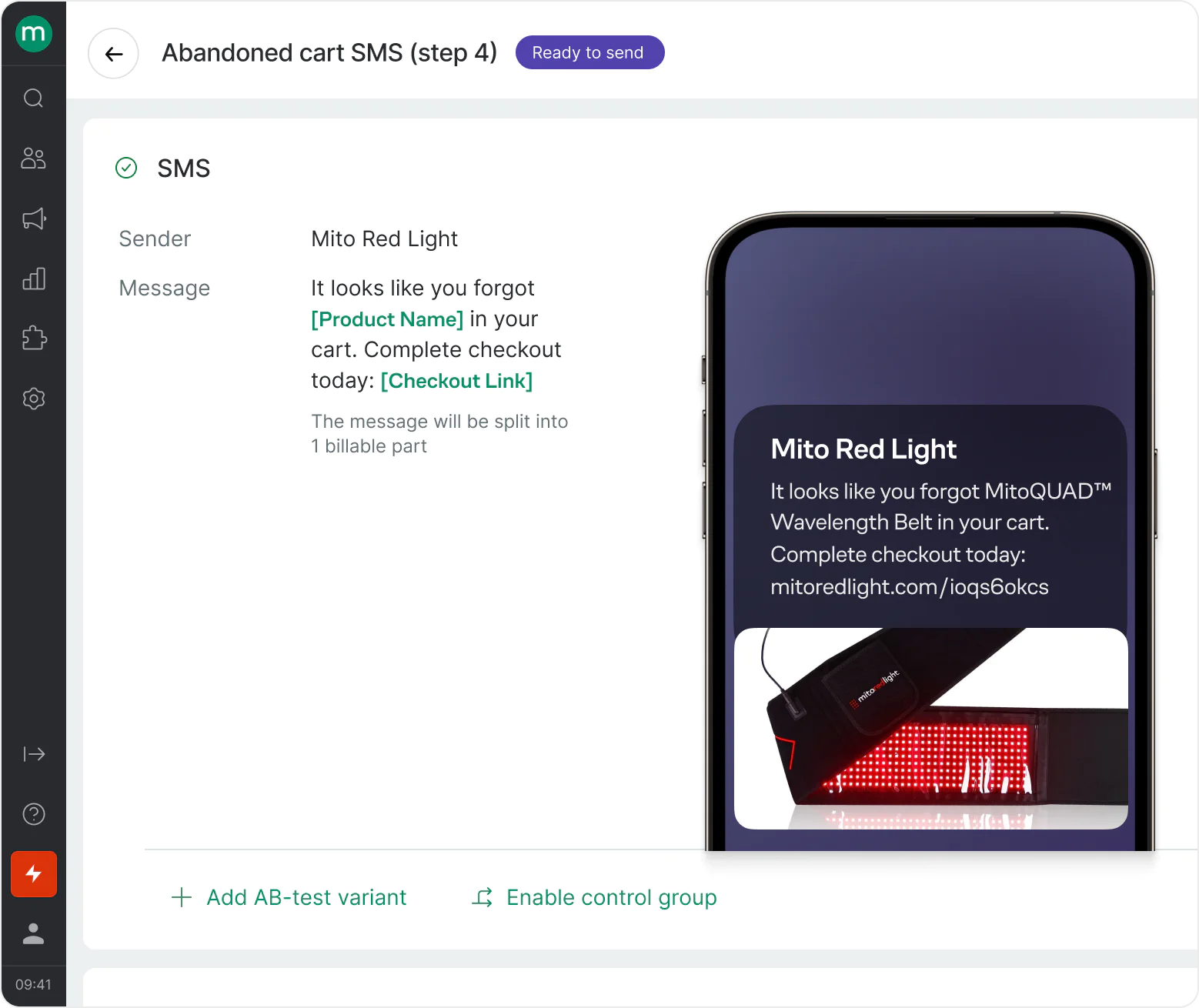 Maestra’s SMS editor