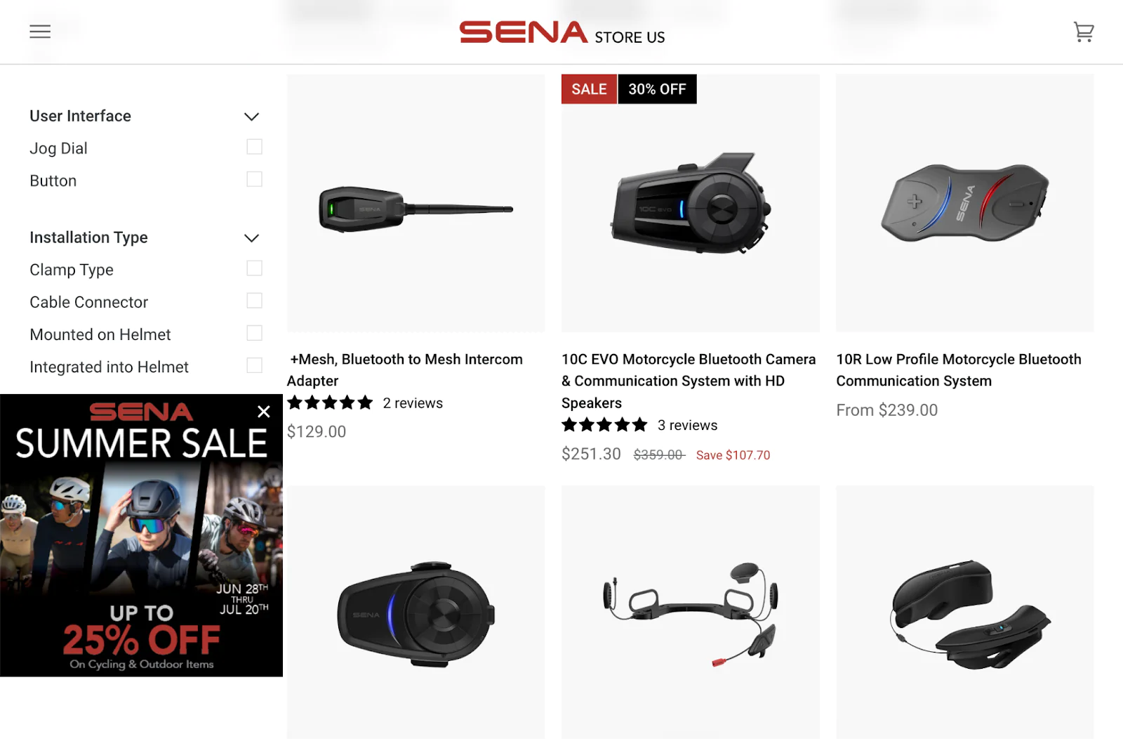 Image Summer Sale Sticky Banner, CTR – 5%