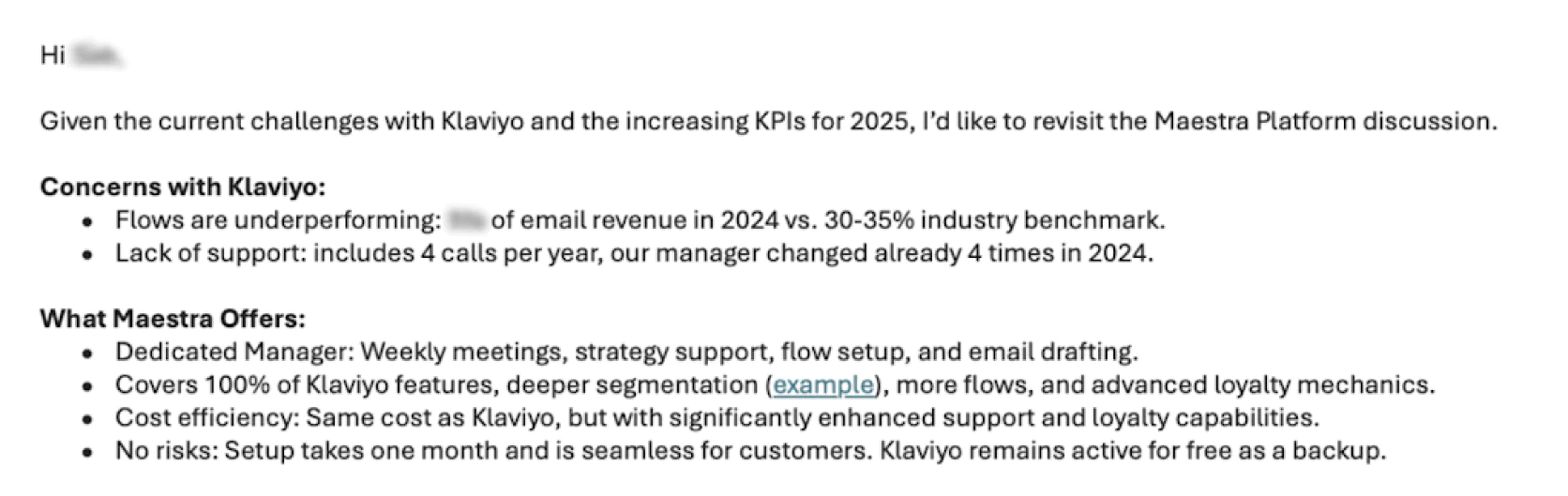Image Nikita’s internal message to Coolibar’s Chief Brand Officer outlined clear reasons for switching to Maestra. If any of these pain points sound familiar—book a demo!