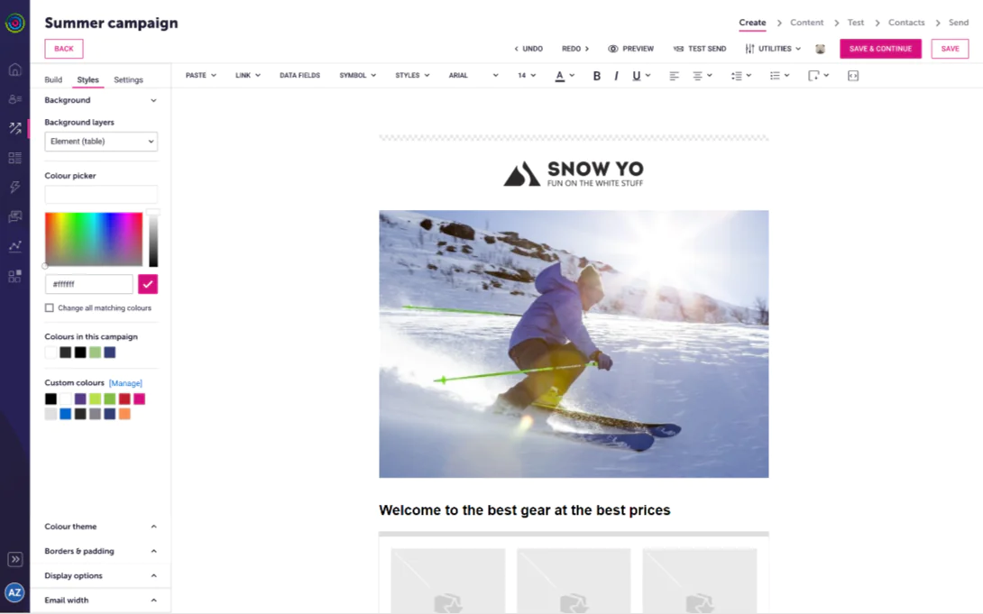 Dotdigital’s email editor