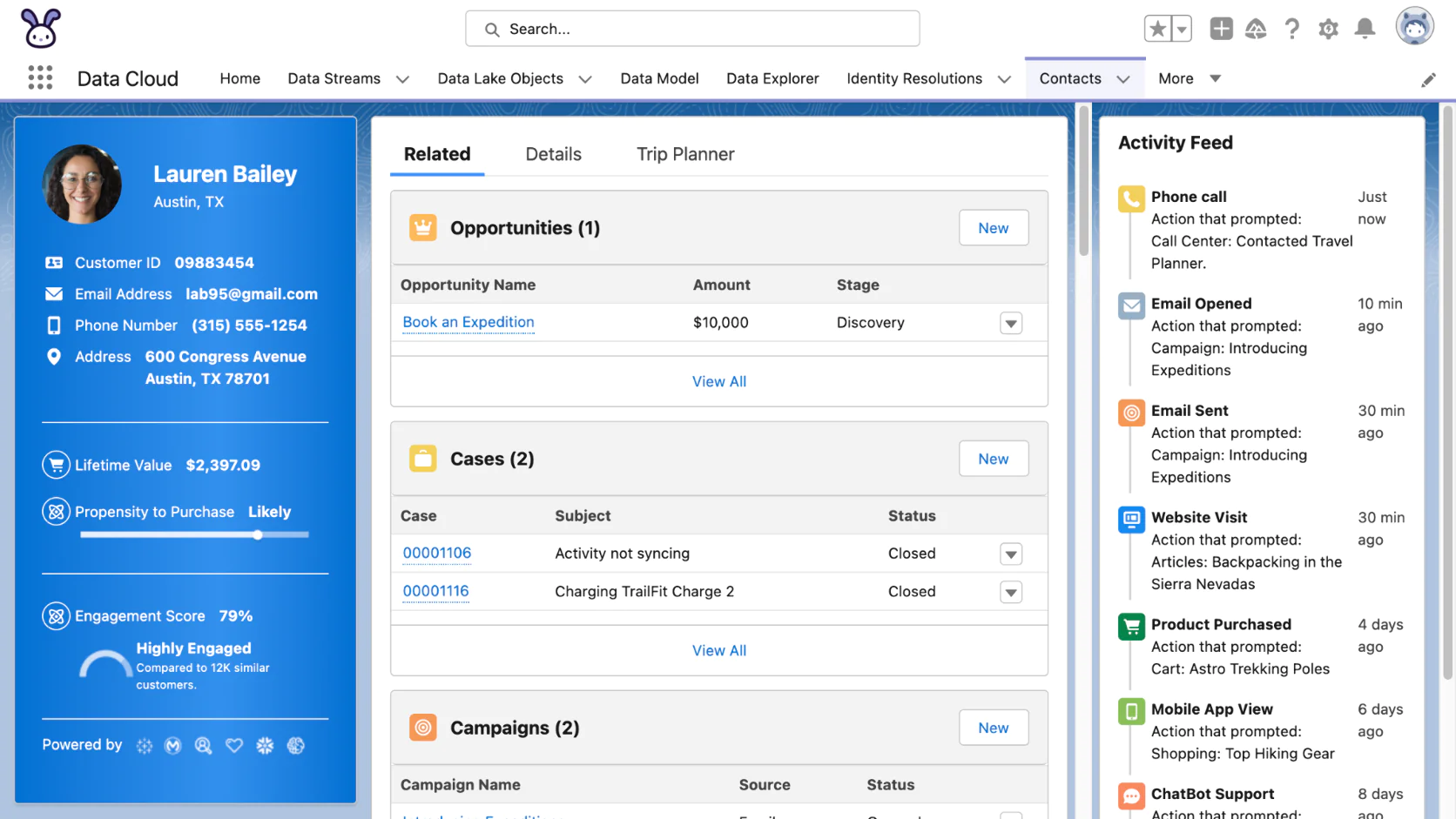 Image Customer’s profile in Salesforce Data Cloud