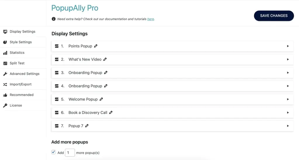 Creating pop-ups in PopupAlly