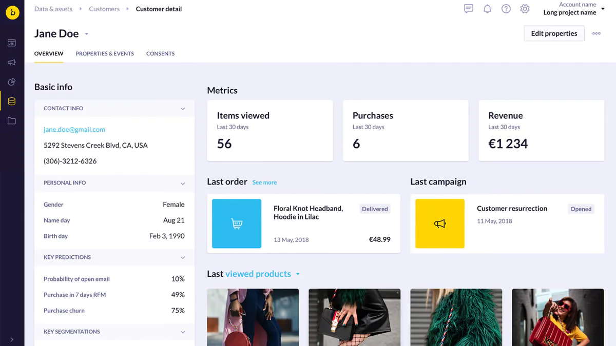 Image Customer’s profile in Bloomreach