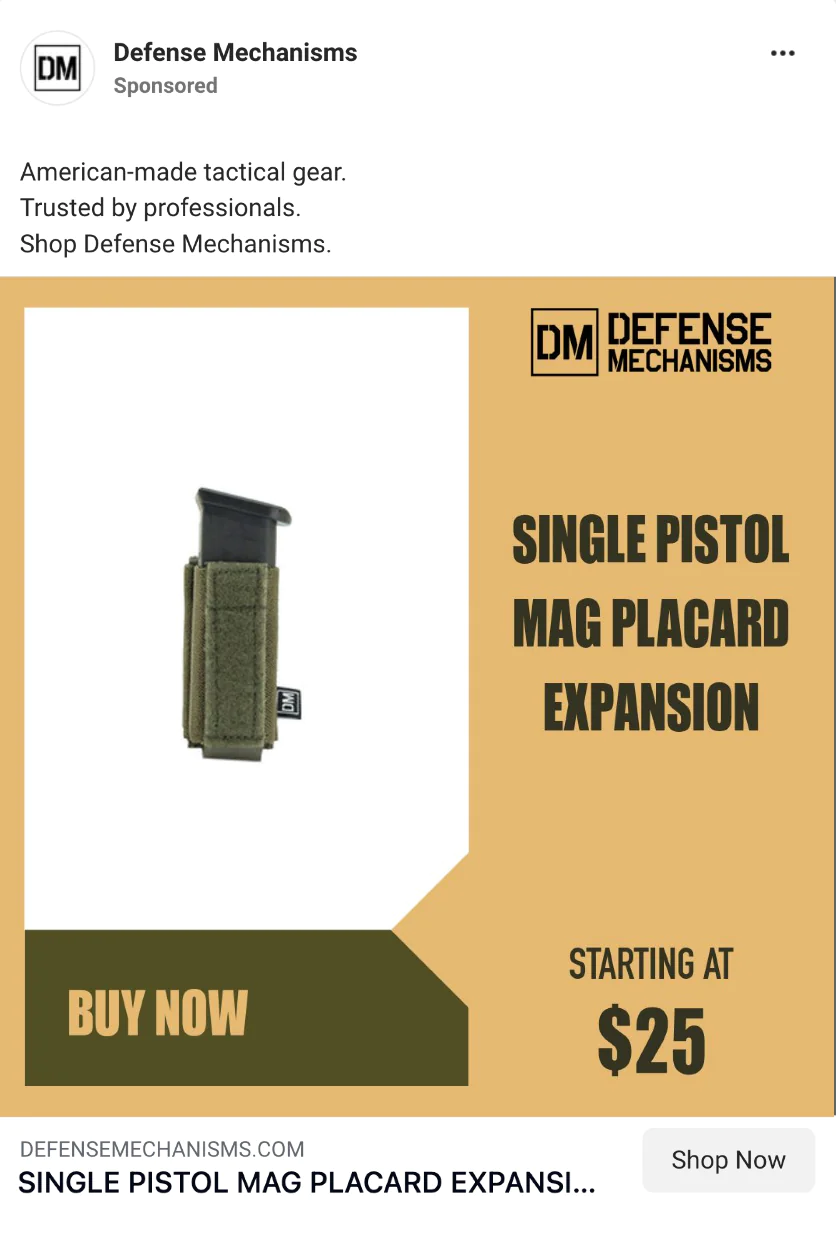 Defense Mechanisms’s product ads with Maestra