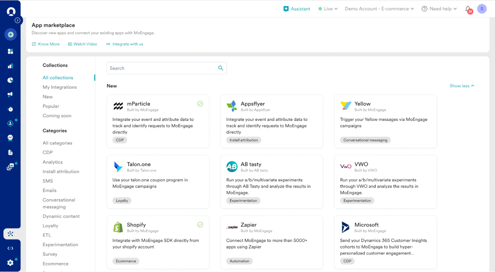 Image MoEngage’s App Marketplace