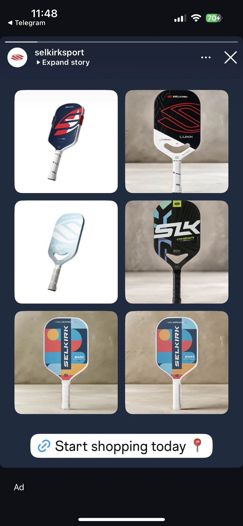 Selkirk’s product ads before