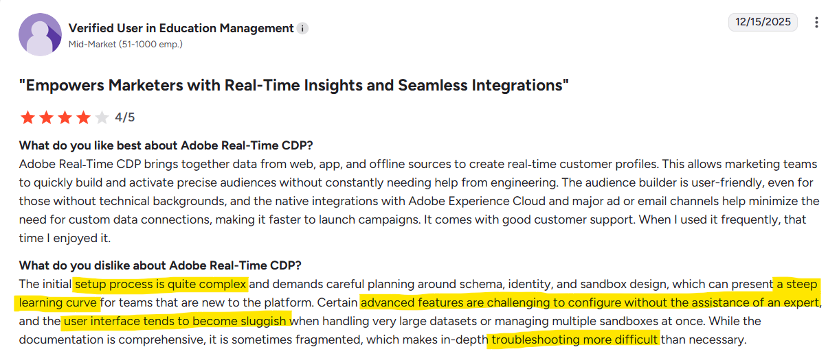 What users are saying about Adobe on G2
