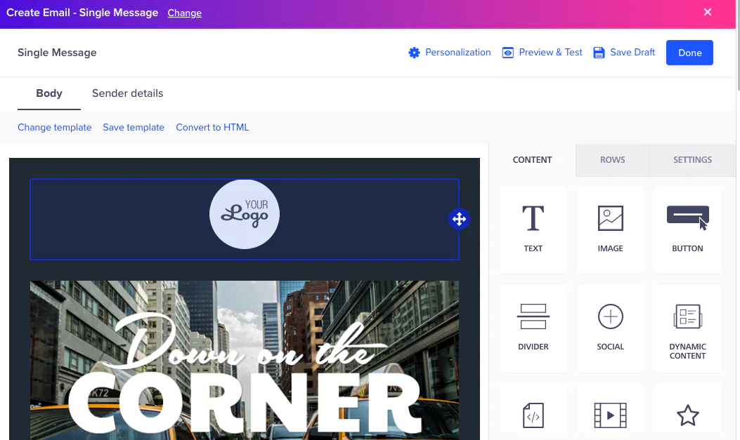 CleverTap’s email builder