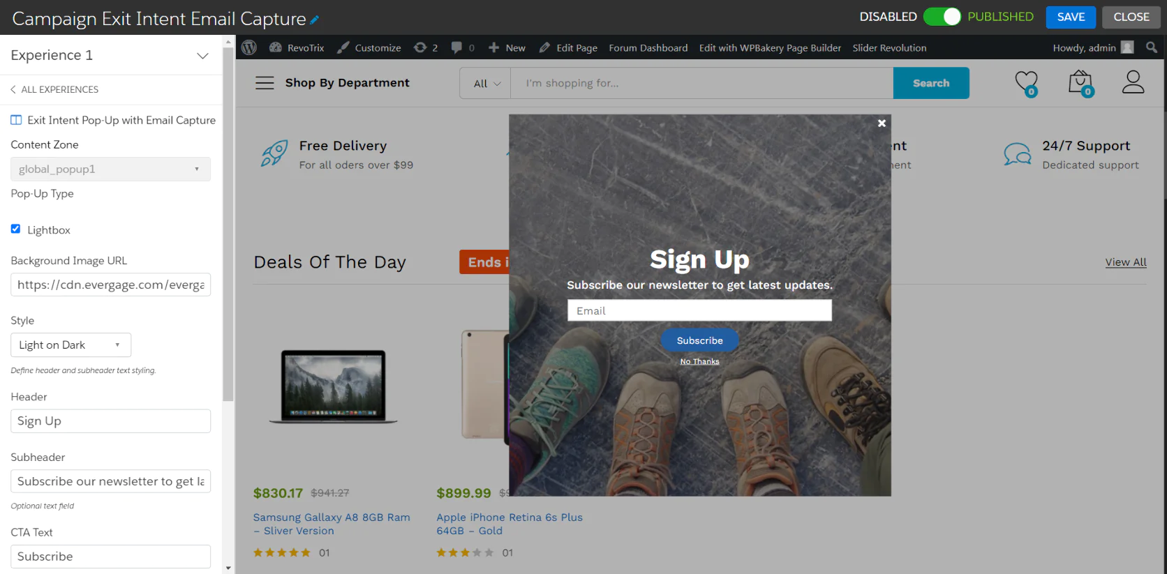 Image Creating pop-up with Marketing Cloud Personalization